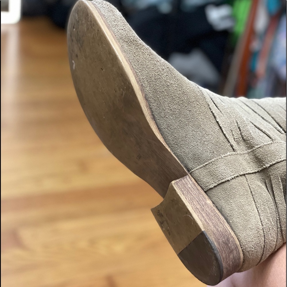 Ladies Matisse Leather ankle boots in gray suede - Picture 6 of 7
